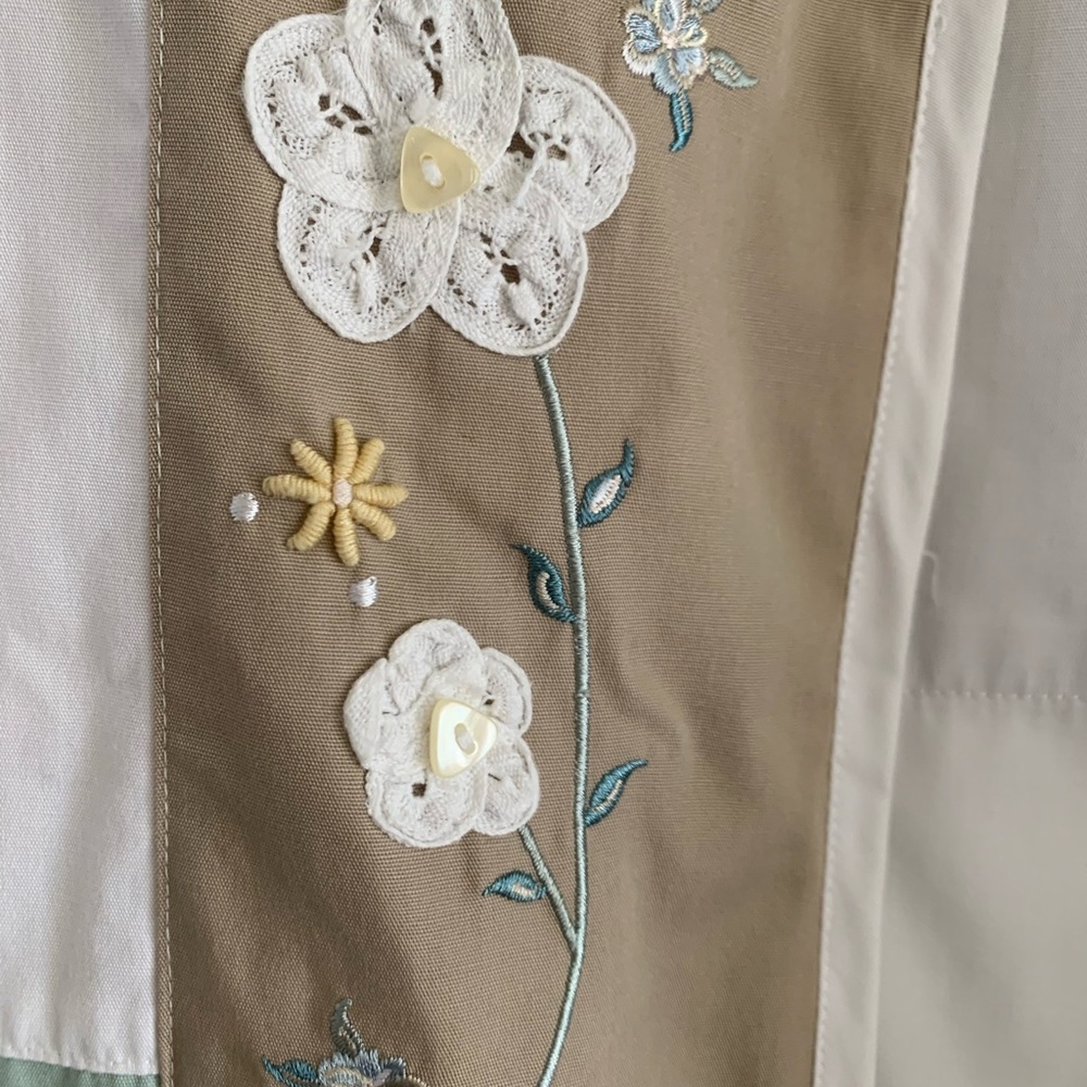 Koret Pastel Patchwork Embroidered Windbreaker Ja… - image 2